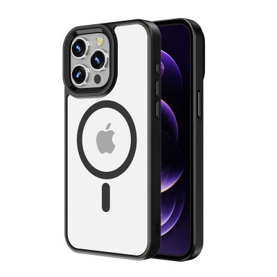 Redefine Metal Camera Lens Transparent Case With MagSafe - iPhone 15 - Black