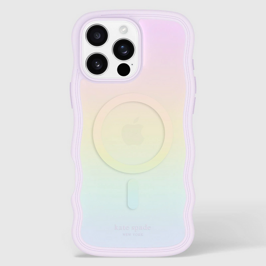 KATE SPADE Wavy MagSafe Case - iPhone 16 Pro 6.3" - Opal Iridescent
