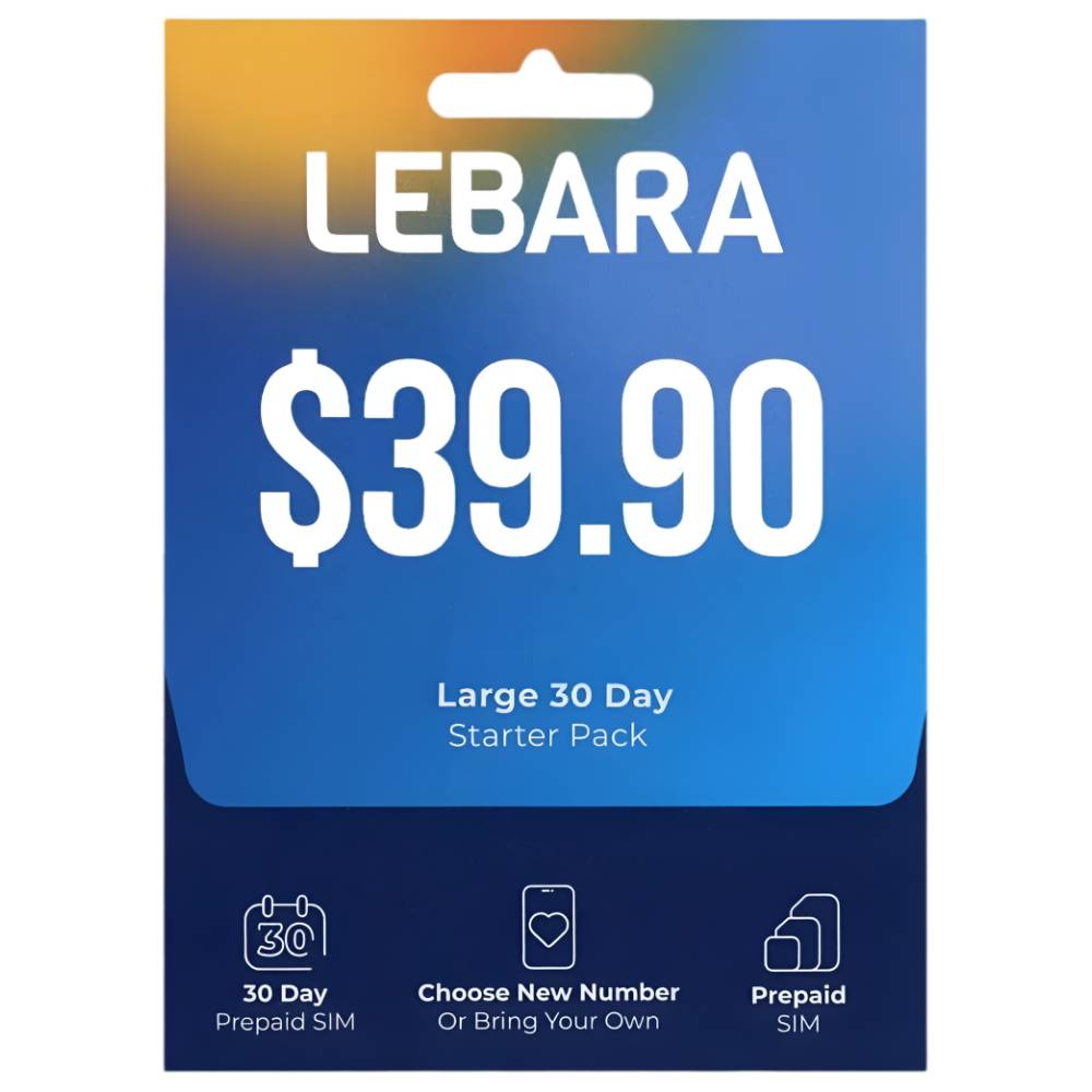 Lebara $39.90 Starter Kit ( 3 in 1 sim )