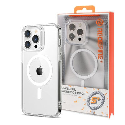 Arcylic TPU Hybrid Transparent case w/ Magnetic Ring for iPhone 13 / iPhone 14 / iPhone 15 - Clear