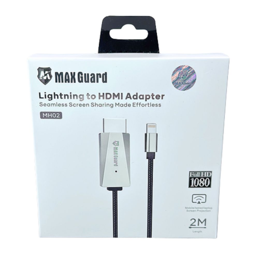 maxguard-lightning-to-hdmi-cable-2m-black