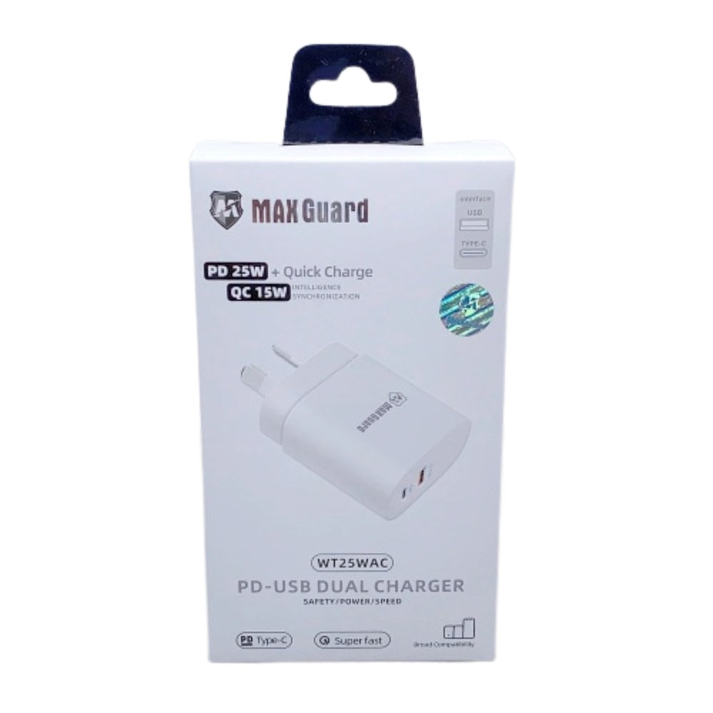 maxguard-pd25w-qc15w-pd-usb-type-c-dual-ac-charger