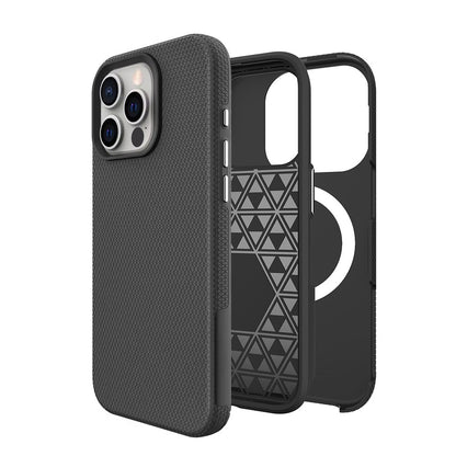 Rhinos Rugged Shockproof Case with Magnetic Ring for iPhone 15 Pro Max - Black