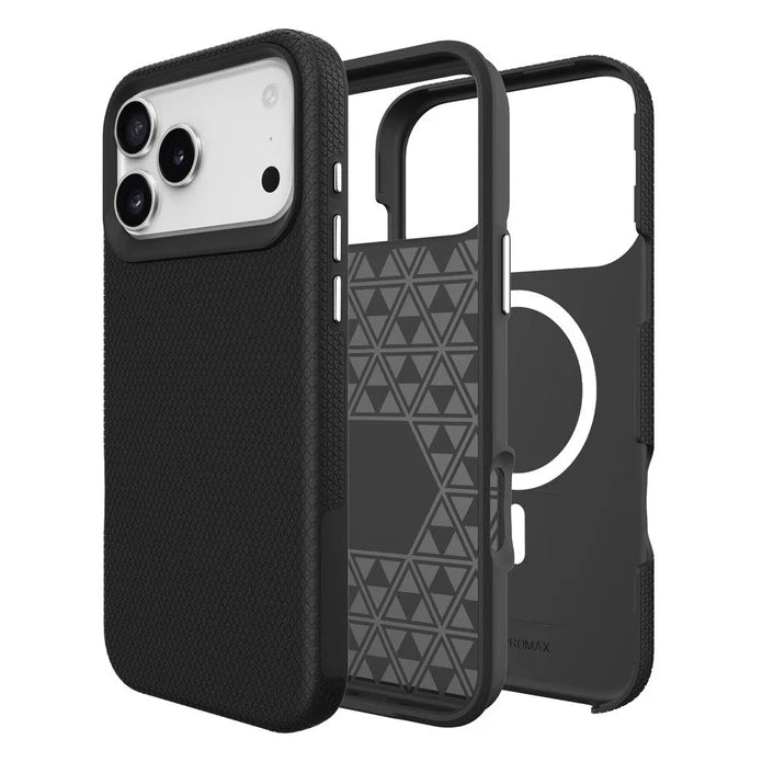 Rhinos Rugged Shockproof Case with Magnetic Ring for iPhone 17 Pro Max - Silver