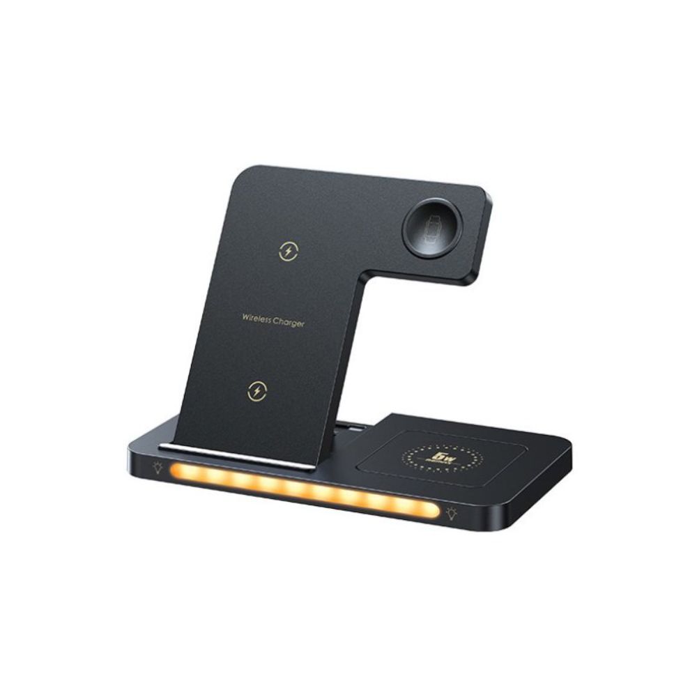 REMAX 3 IN 1 High Power Wireless Foldable 22W Charging Station - Black