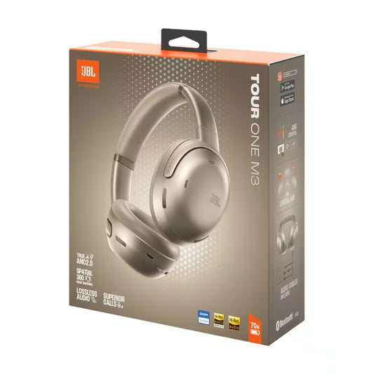 JBL Tour One M3 Wireless Over-Ear Noise Cancelling Headphones - Latte (Australia Stock)
