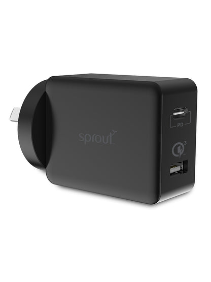 Sprout Dual Port Power Adaptor QC3.0