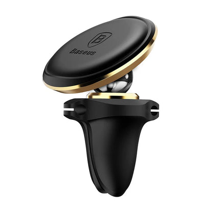 BASEUS Magnetic Air Vent Car Mount Holder with Cable Clip (GOLD)