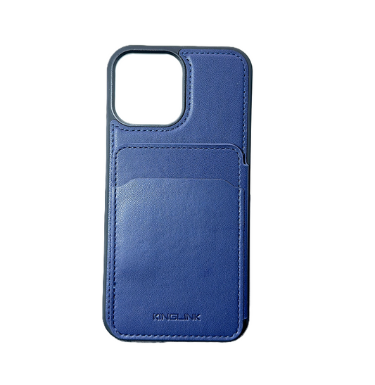 KingLink Urban Diary Wallet (Magnetic) Case for iPhone 15 Pro (6.1") Navy