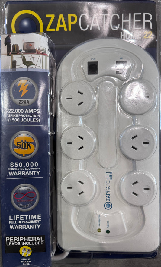 ZAP CATCHER - 6 WAY POWER FILTRATION BOARD - White
